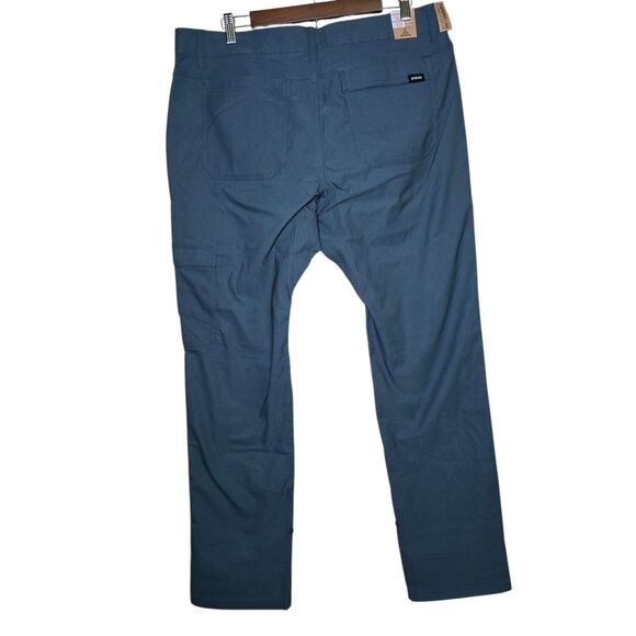 prAna Stretch Zion Slim Pant 2 Men’s 36x32 Grey Blue Water Repellent Hiking New - Picture 2 of 13